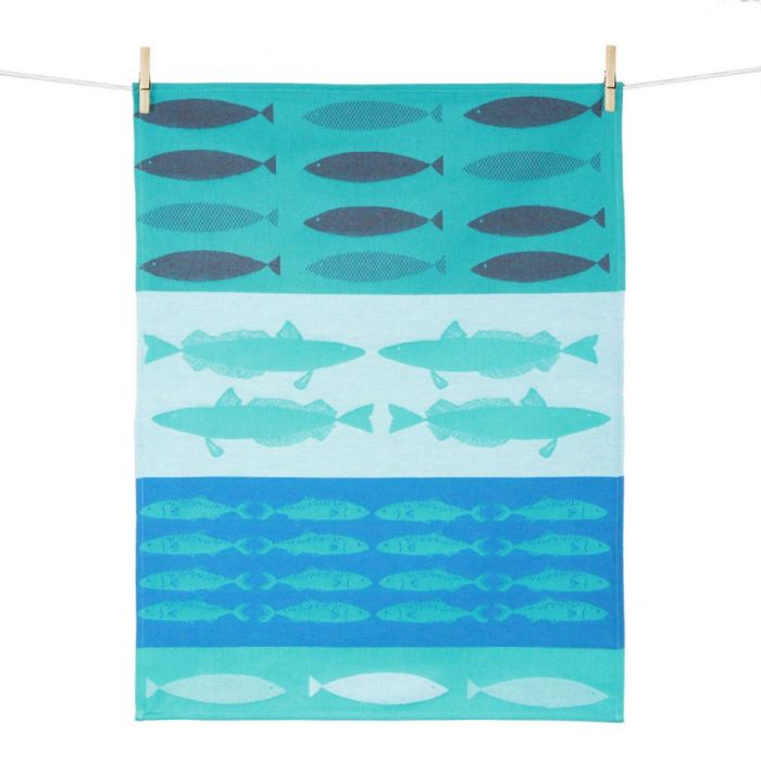 Moutet Tea Towel Poissons