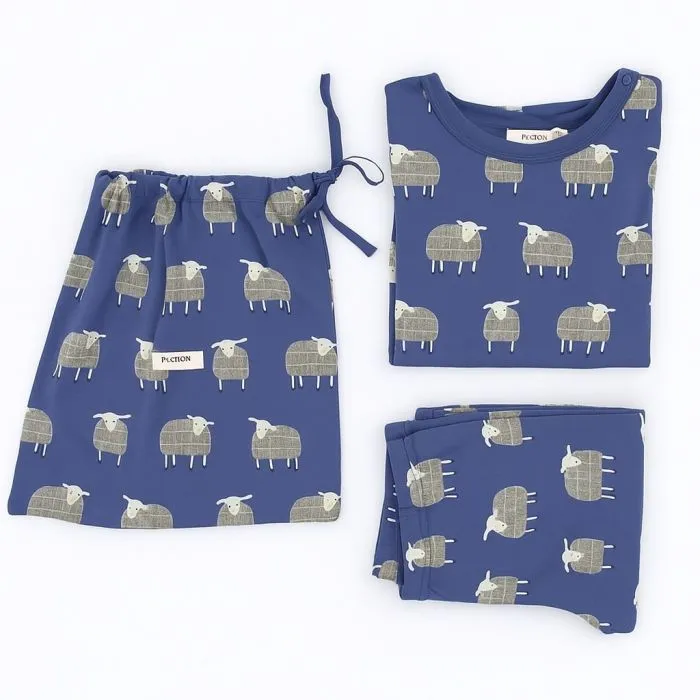 Children&#039;s Pyjamas In A Bag Blue Sheep 