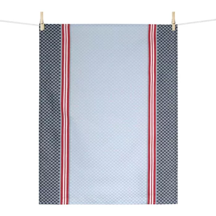 Moutet Tea Towel Ciboulette Bleu