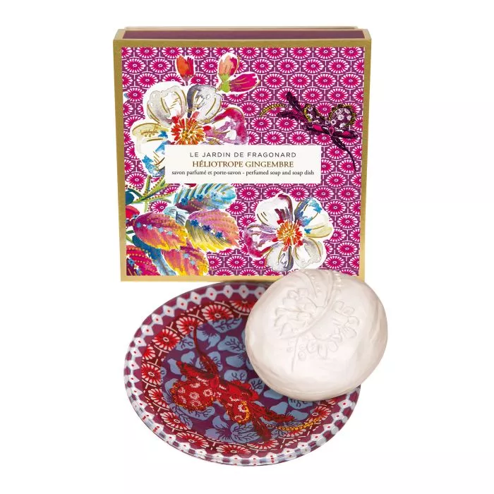 Fragonard Heliotrope Soap &amp; Soap Dish