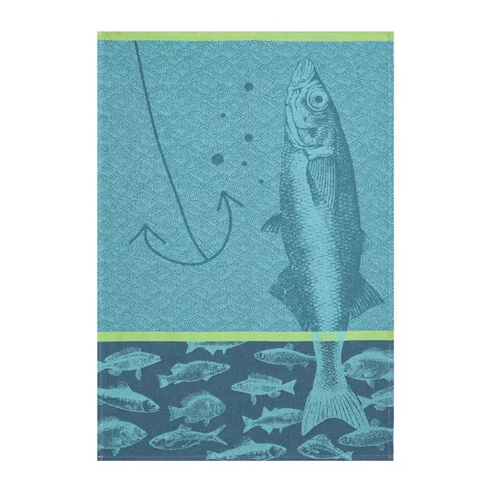 Tea Towel - Poissons Bleu 