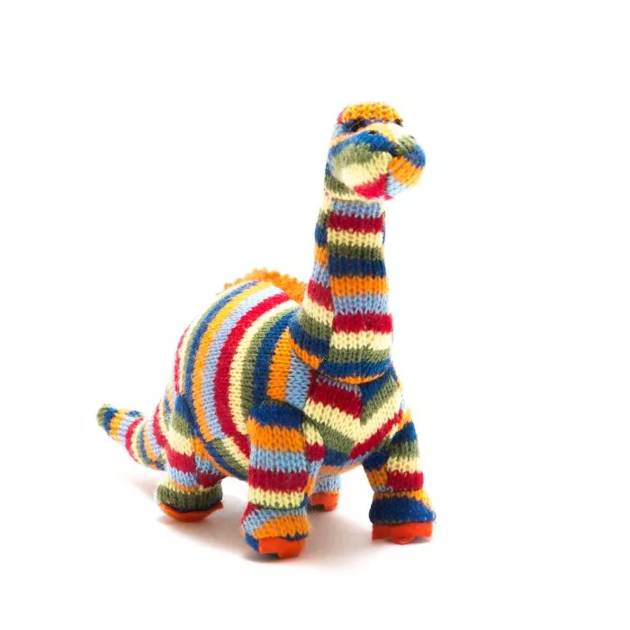 Stripy Diplodocus Soft Knitted Toy 